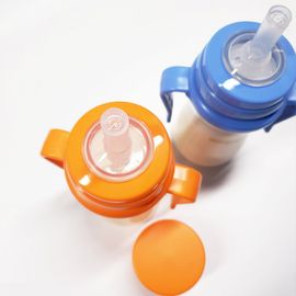 [I-BYEOL Friends] 300ml PESU Nipple straw cup Red Orange _ Weighted Straw, FDA approved, BPA Free _ Made in KOREA